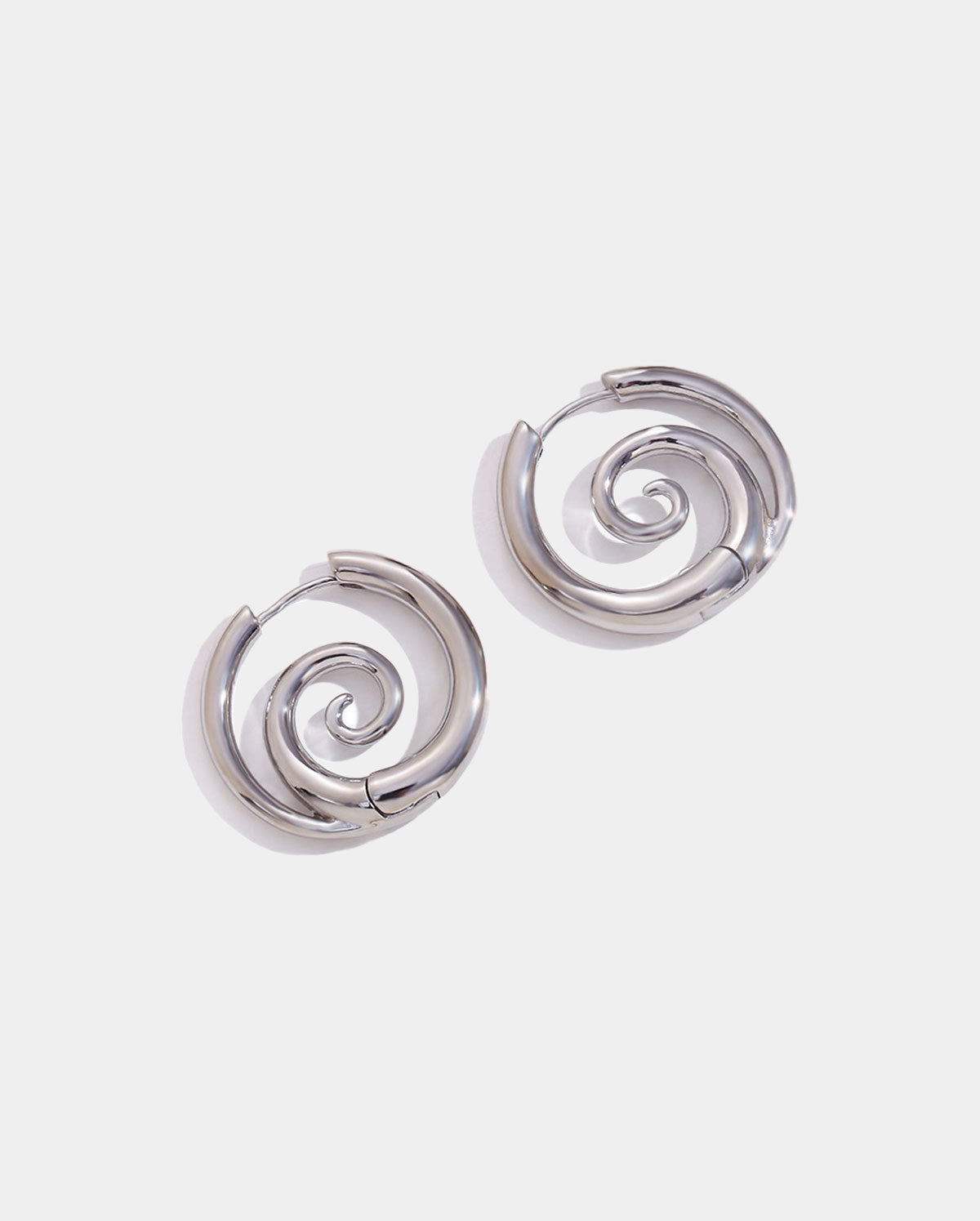 silver Faux Stretched Earring