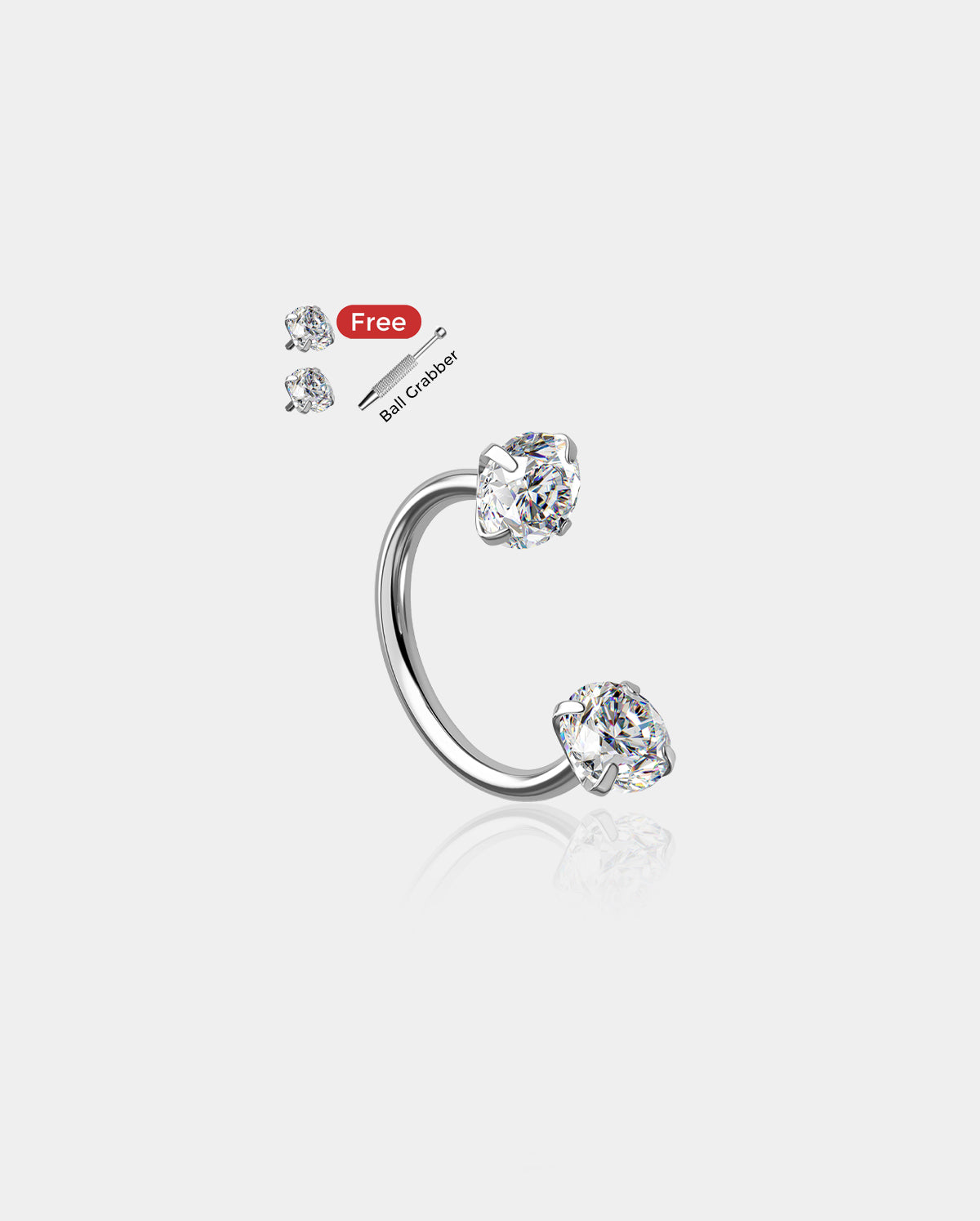 horseshoe nostril ring set