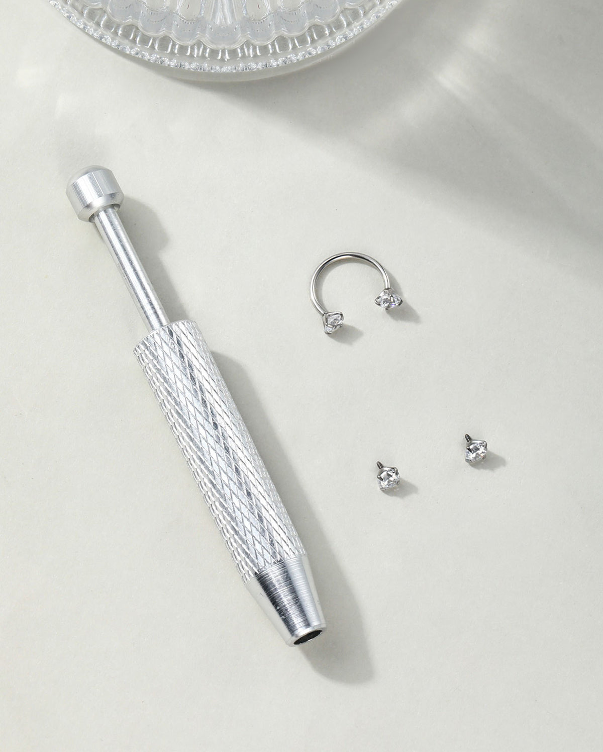 horseshoe nostril ring set