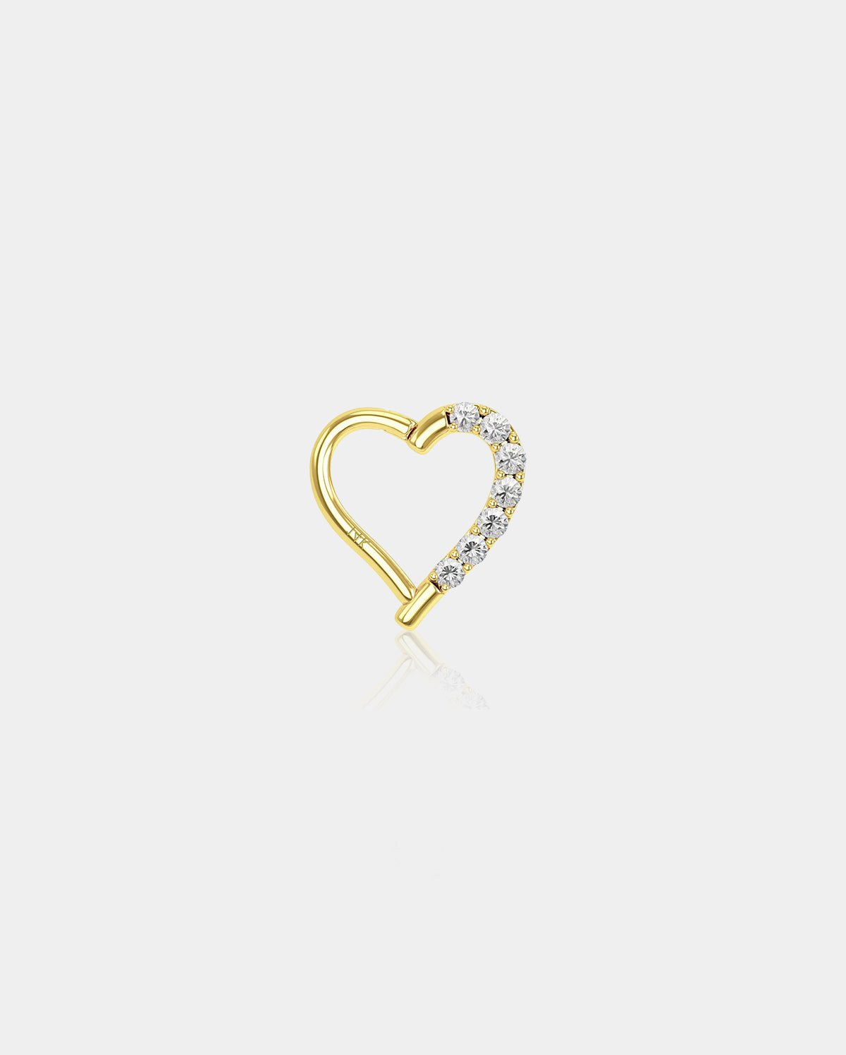14k gold daith heart jewelry