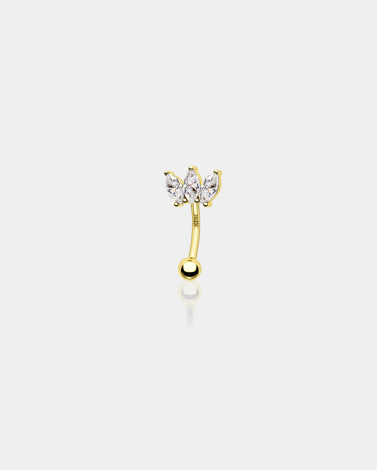 18g gold rook earring