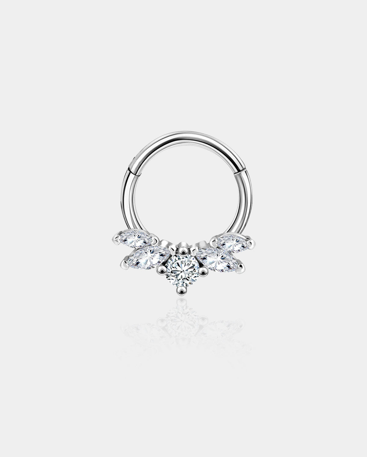 CZ Crown Daith Septum Ring