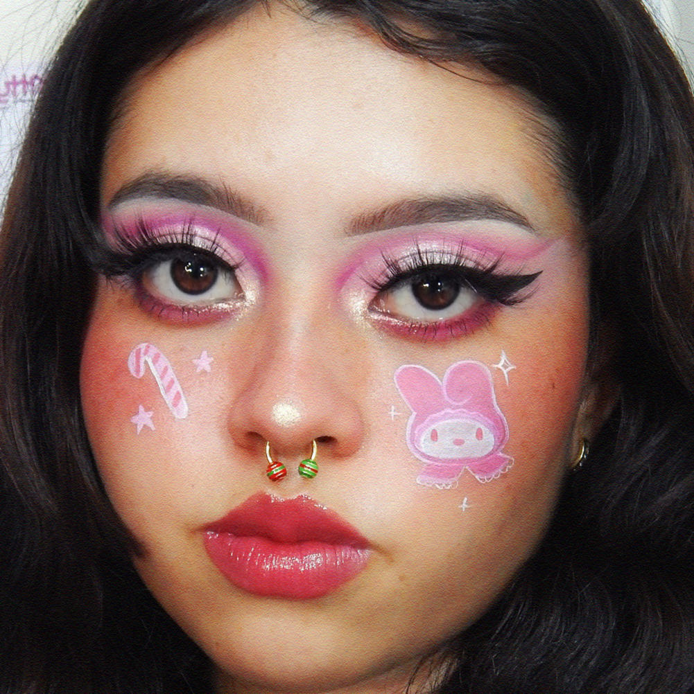 Christmas Striped Baubles Septum Ring