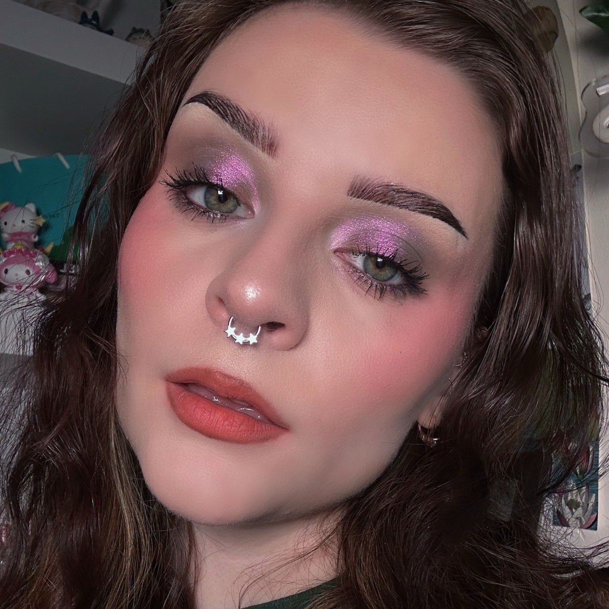 Alligned Triple Star Daith Septum Ring