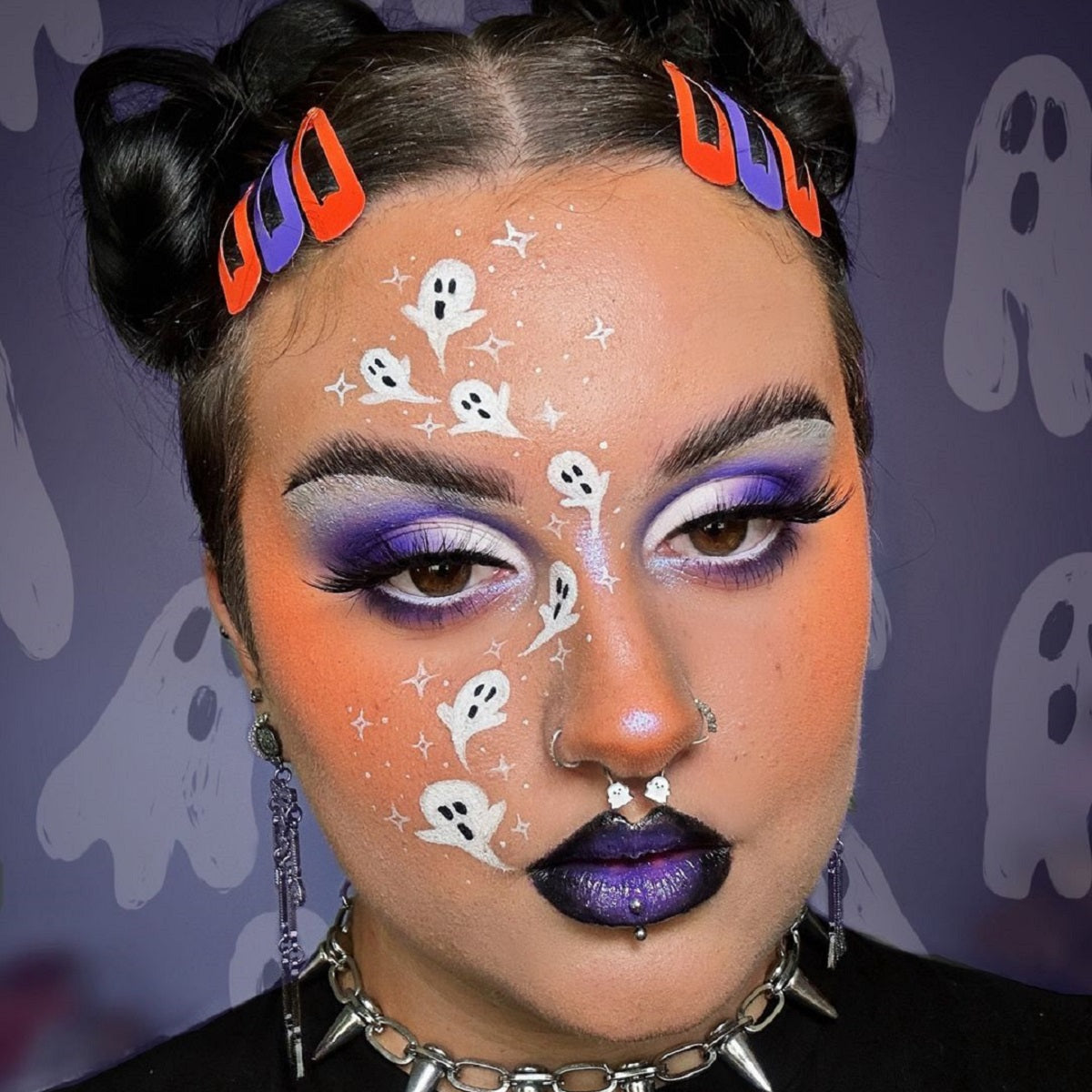 Halloween Cute Ghost Horseshoe Septum Ring