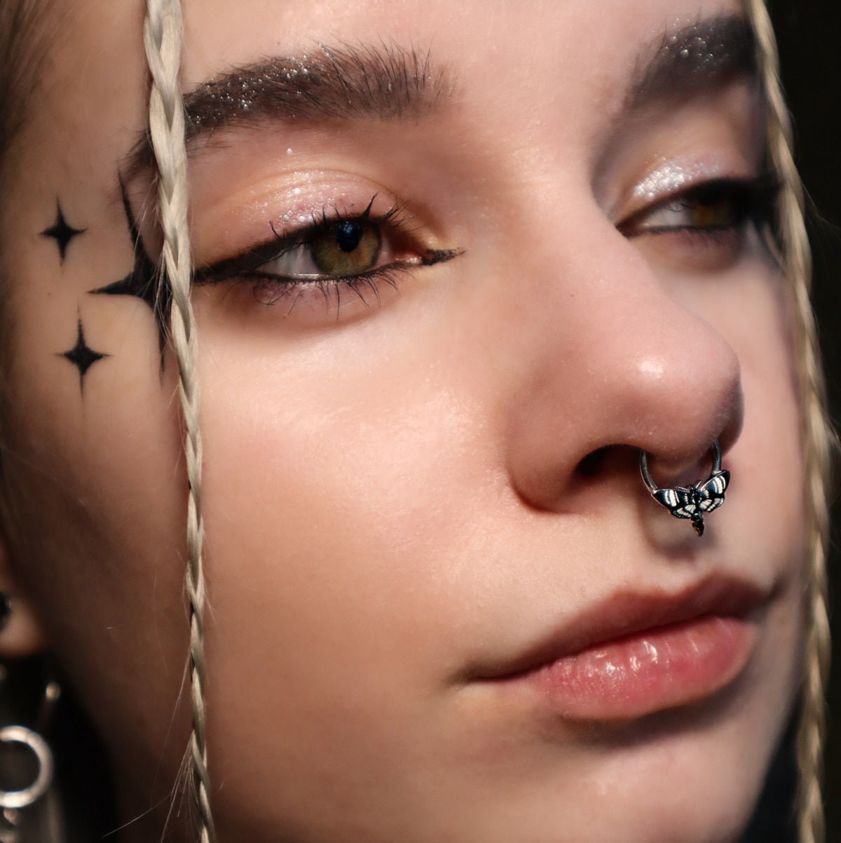 Hawk Moth Daith Septum Ring