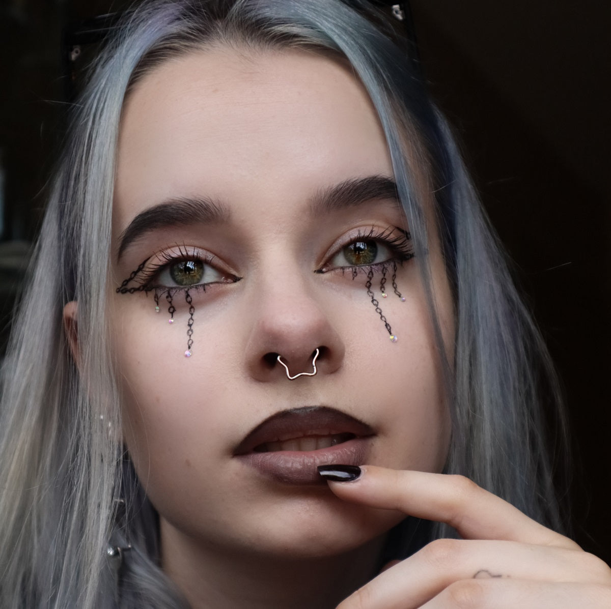 Star Hinged Segment Titanium Septum Ring