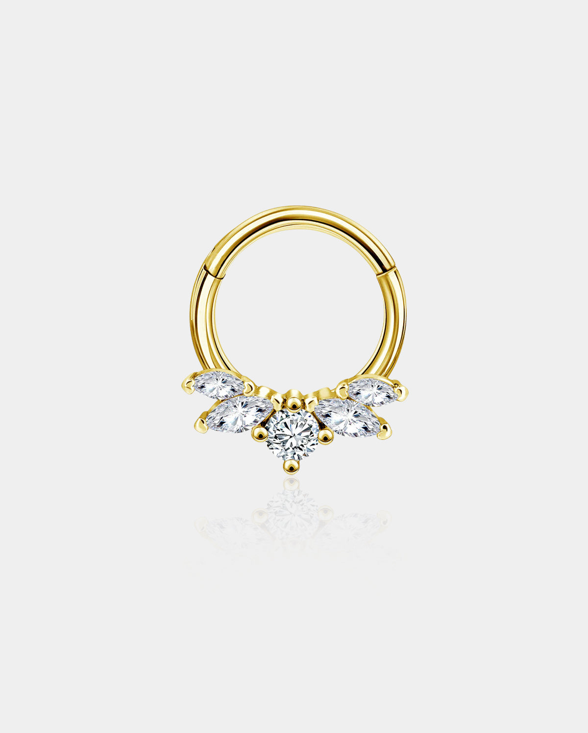 CZ Crown Daith Septum Ring