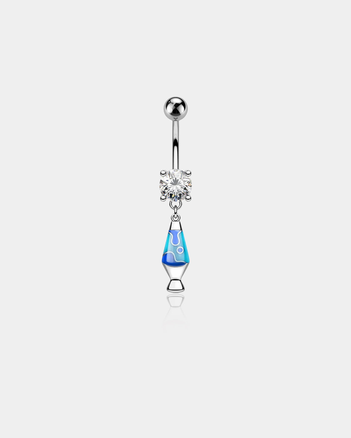 glow in the night lamp navel ring