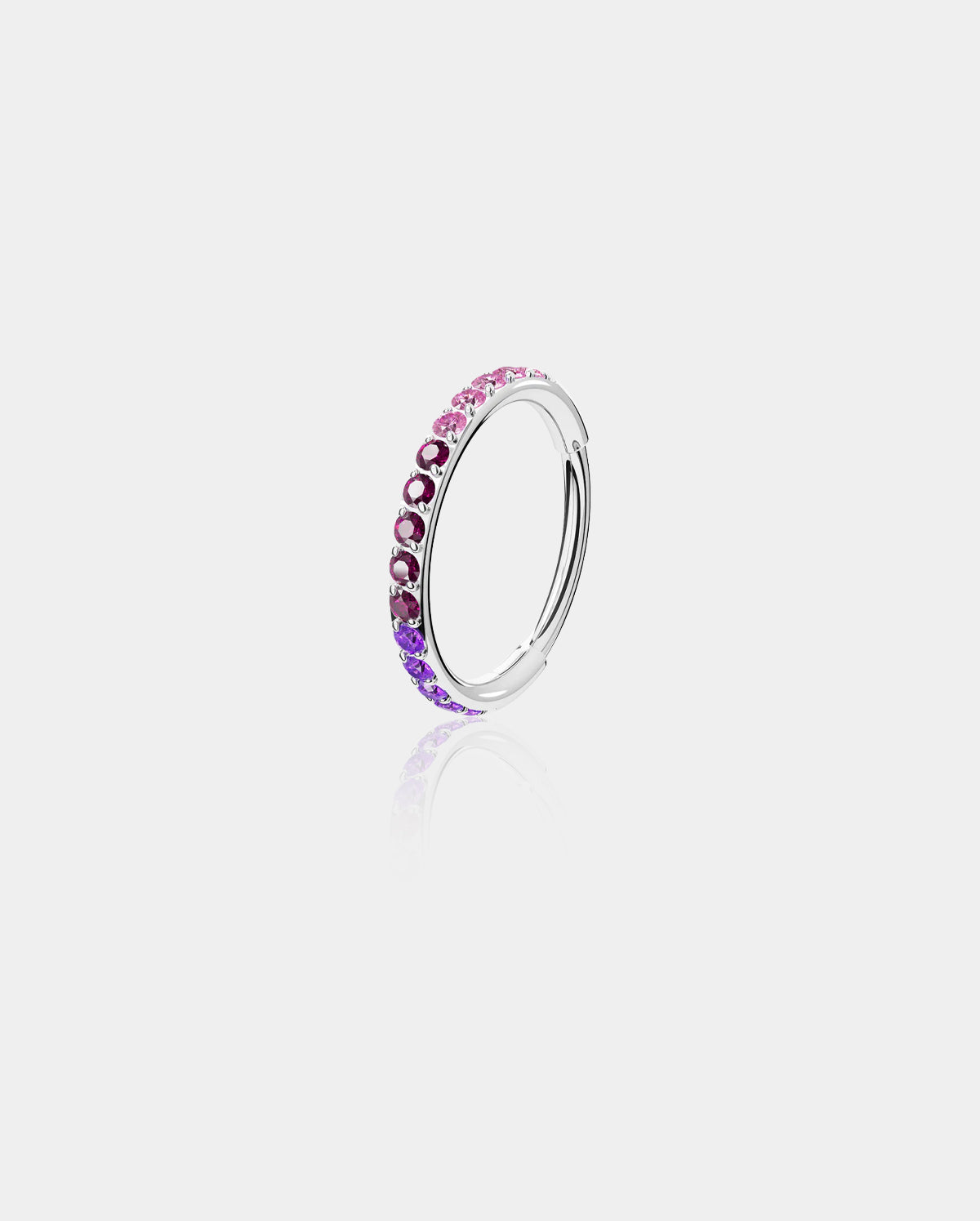 Iridescent CZ Segment Nose Hoop