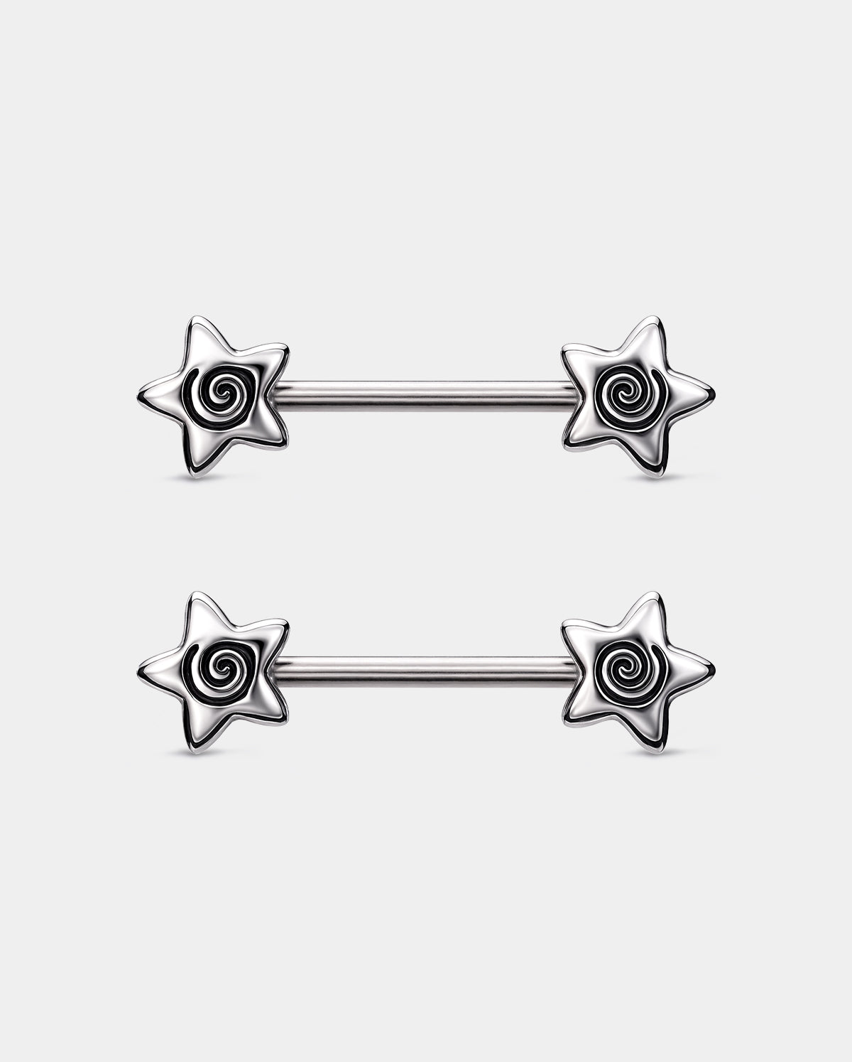Spiral Star Nipple Barbells