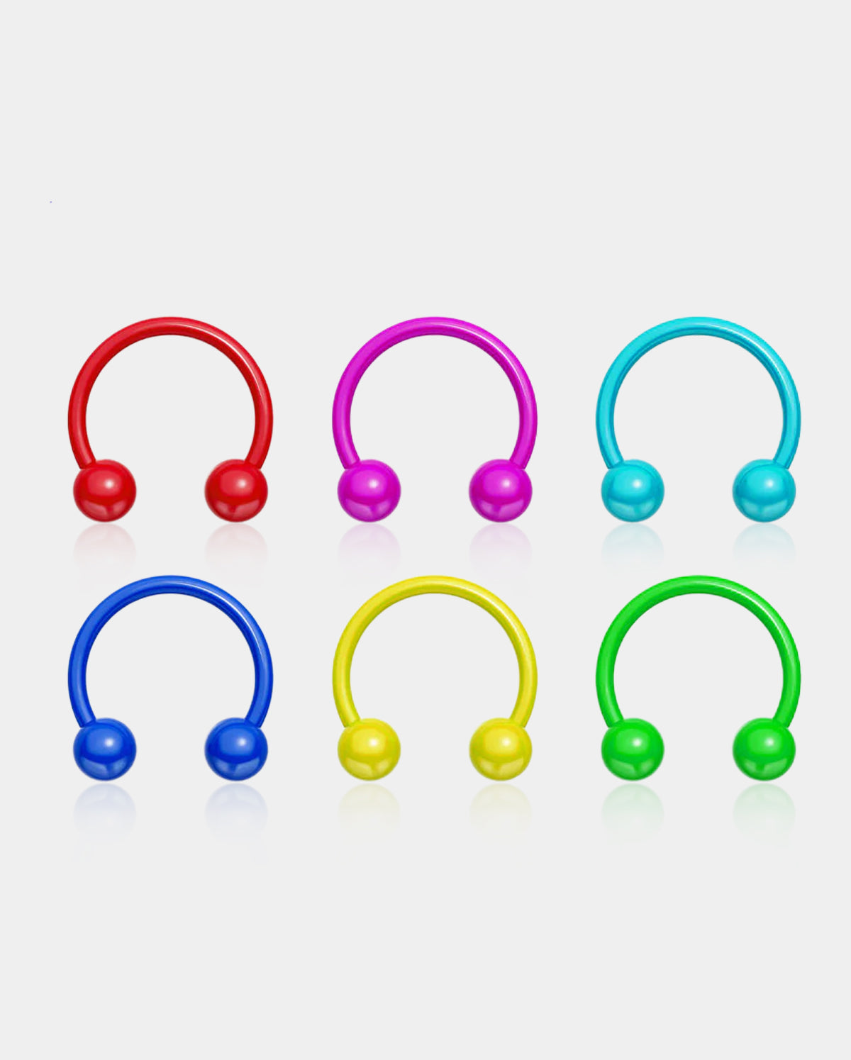 oufer rainbow septum ring horseshoe
