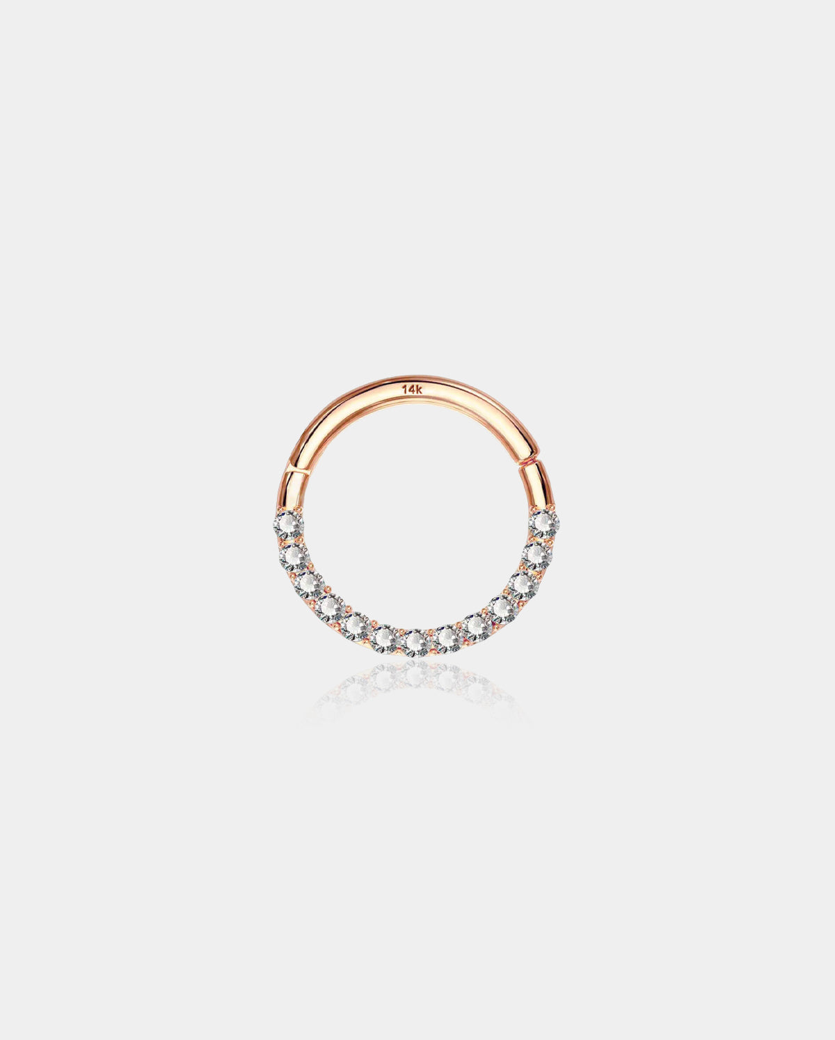 rose gold 18 gauge septum ring