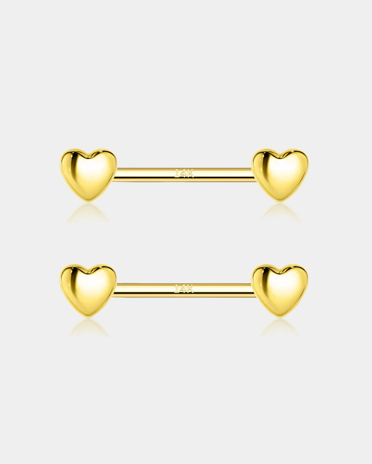 heart nipple rings