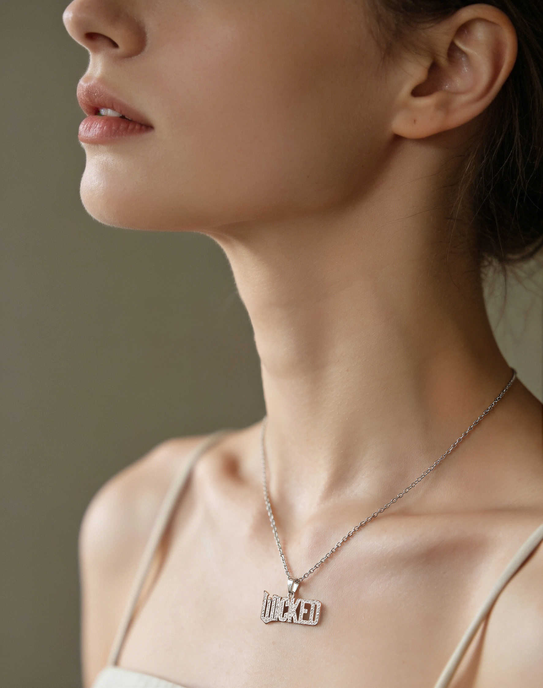 WICKED X OUFER "WICKED" Letter CZ Necklace