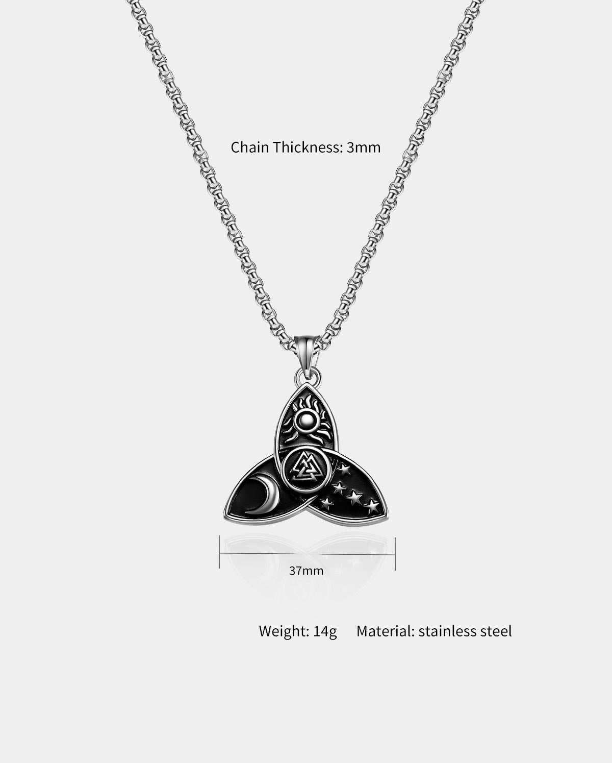 Sun Star Moon Vintage Necklace