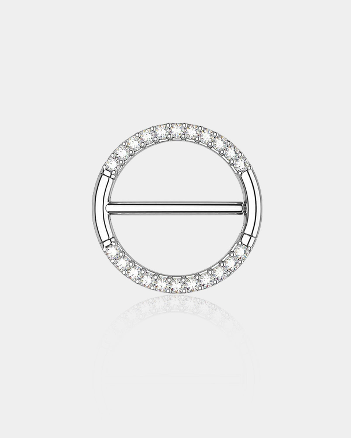 Circular CZ Clicker Nipple Shield Jewelry