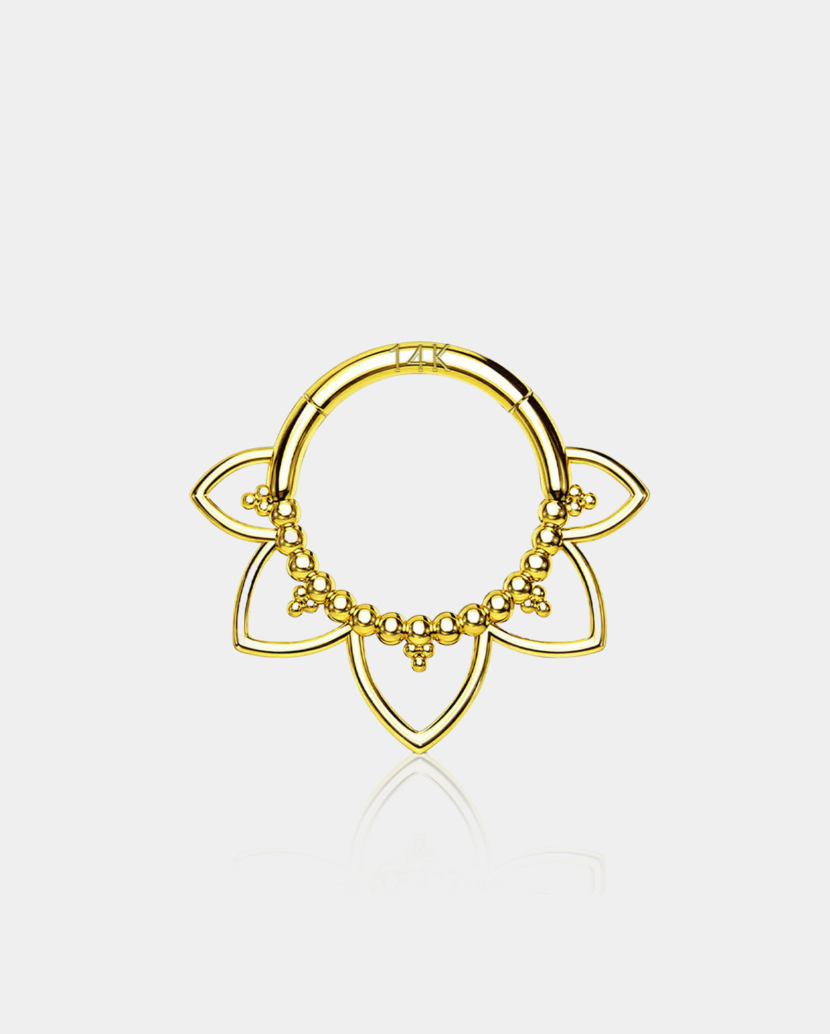 oufer lotus flower gold septum jewelry