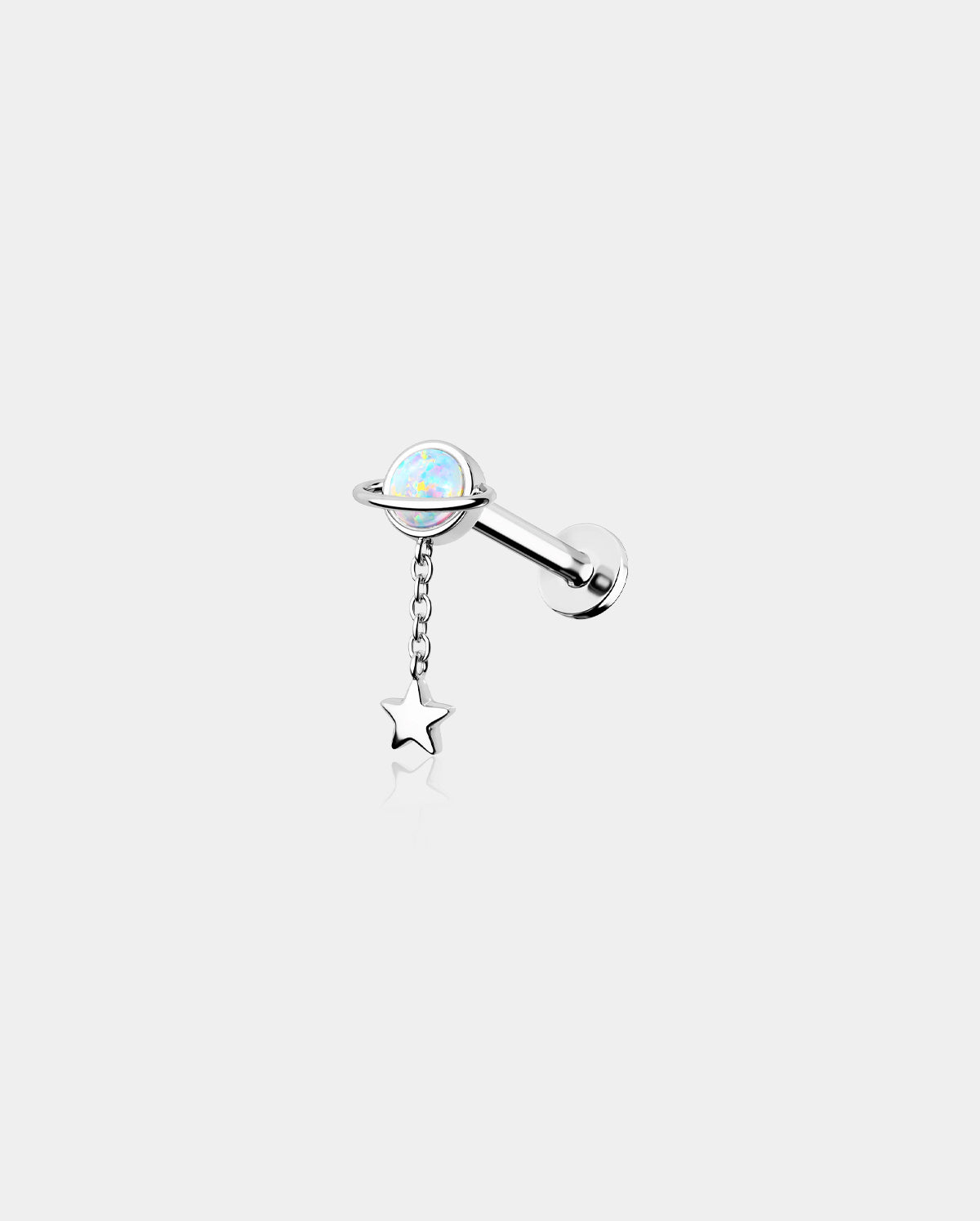 Star Dangle Planet Internally Threaded Cartilage Stud
