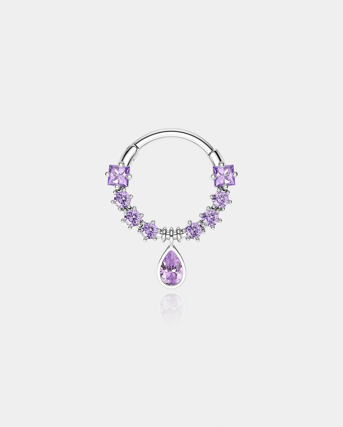 Dangle Diamond Septum Ring
