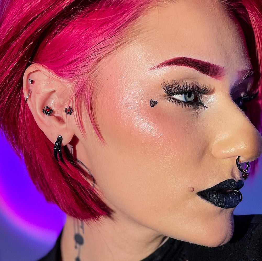 3PCS Spider Internally Threaded Helix Studs