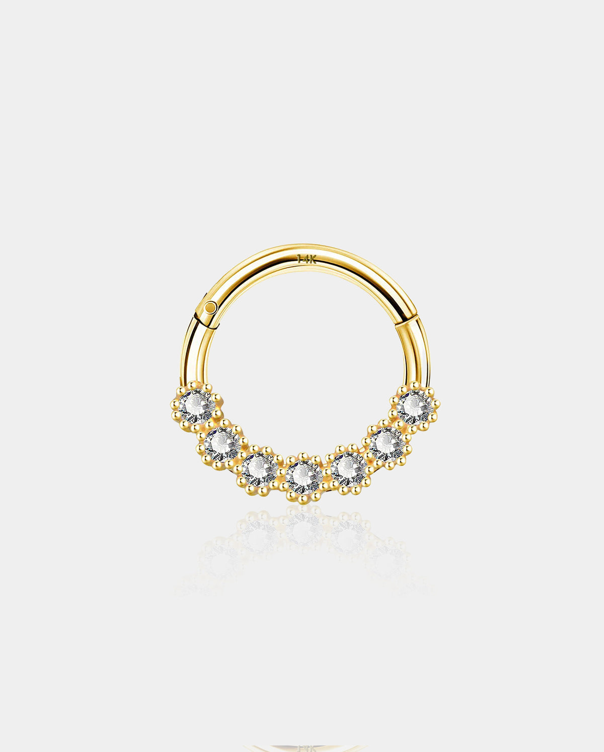 gold hoop helix earrings