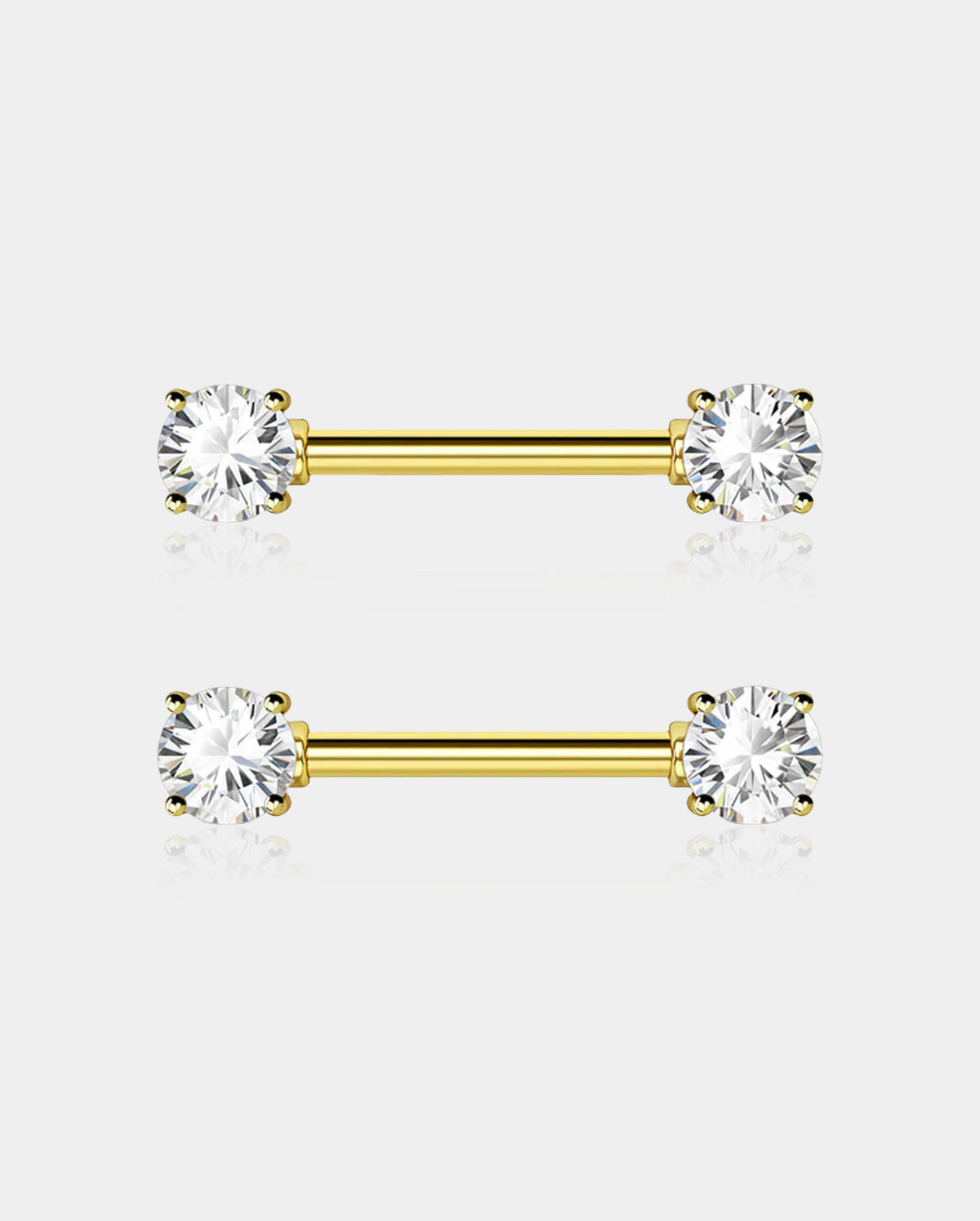 Classic CZ Nipple Barbell Pair