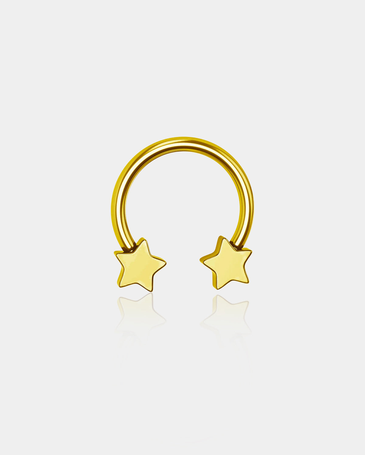 3D Star Horseshoe Septum Ring