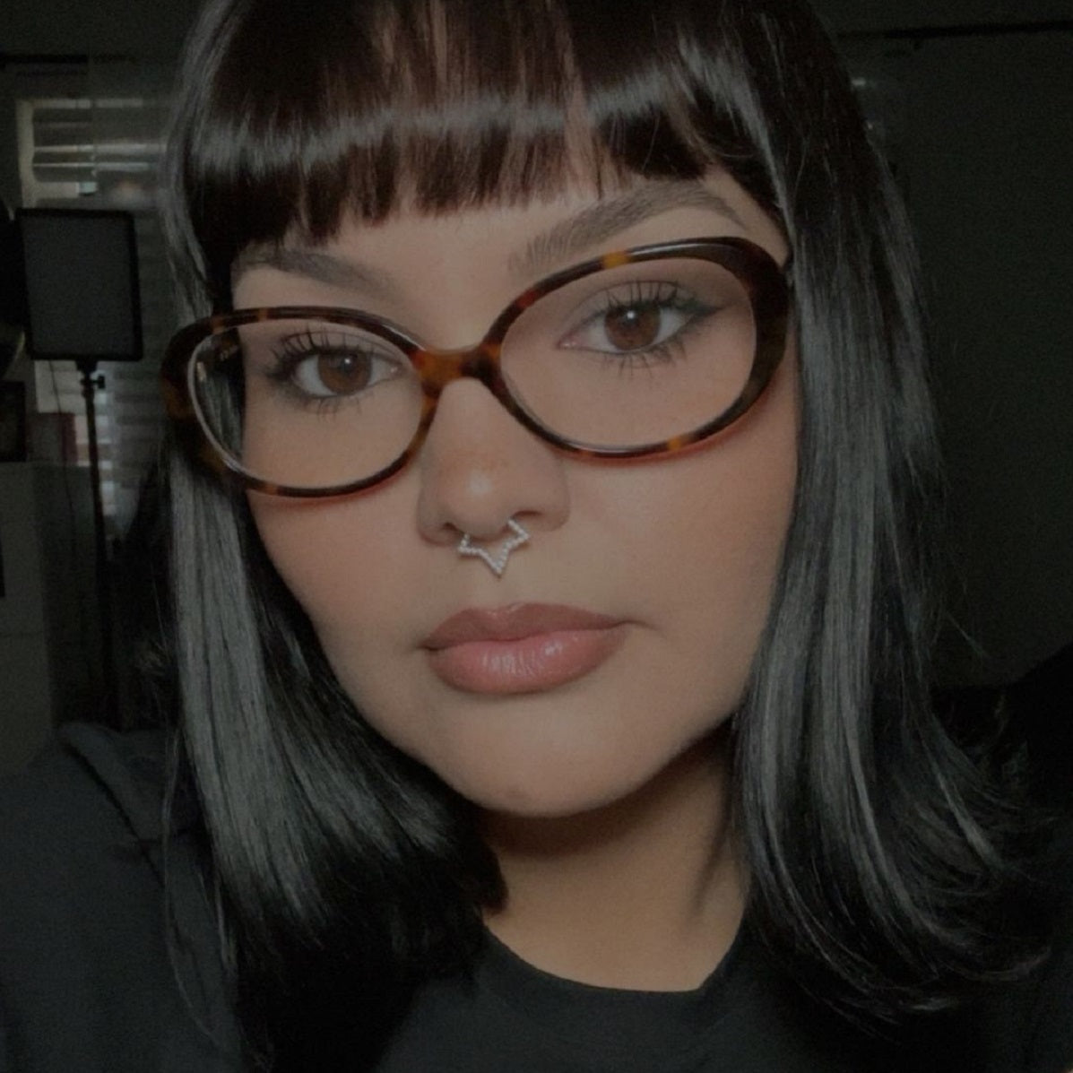 CZ Star Clicker Titanium Septum Ring