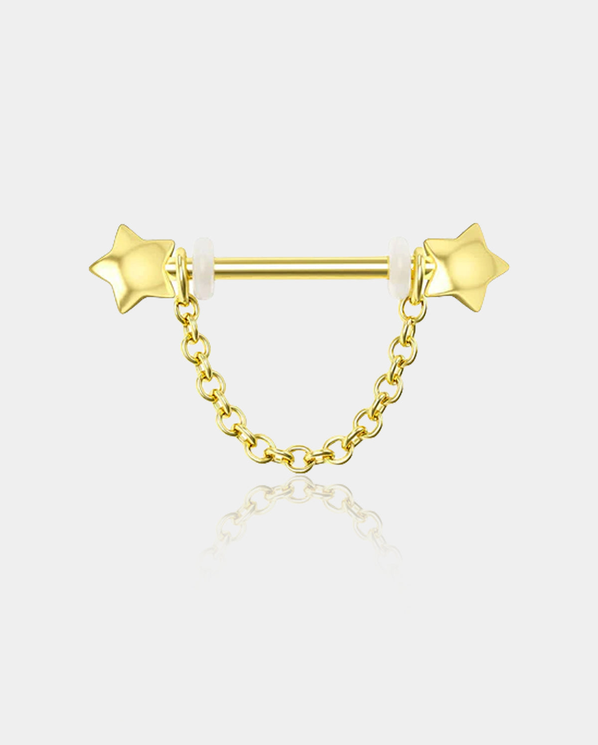 star nipple piercing chain