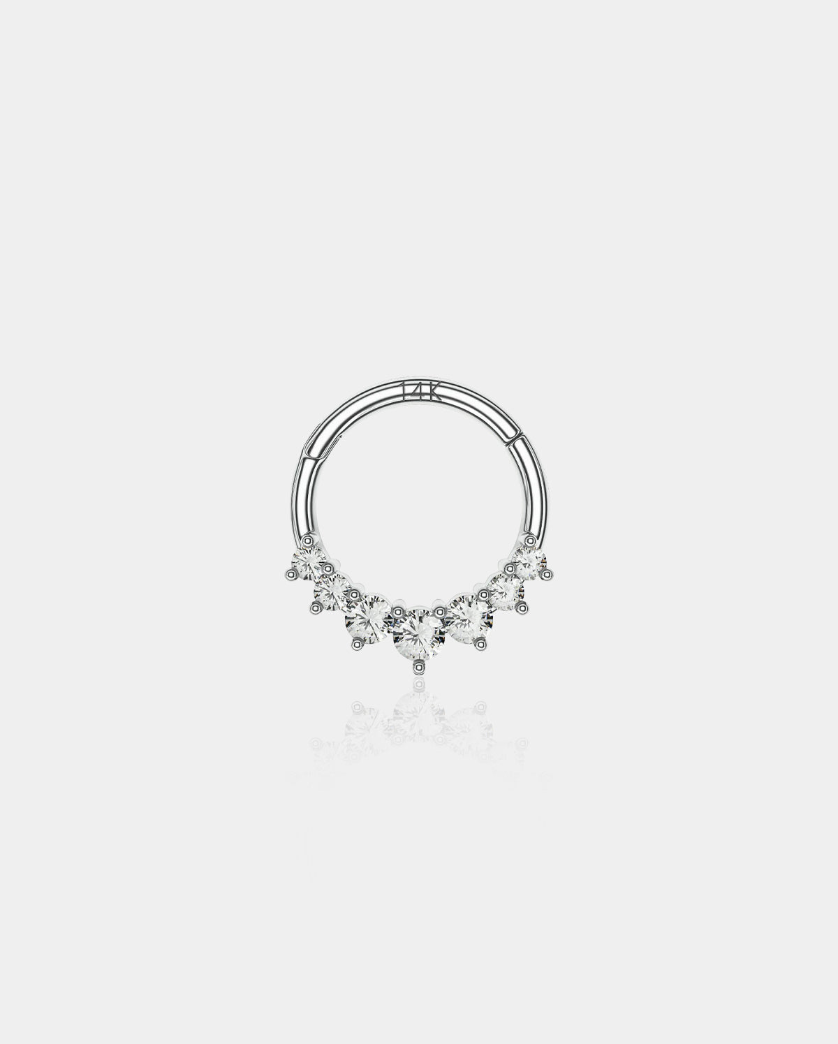 14k white gold daith jewelry