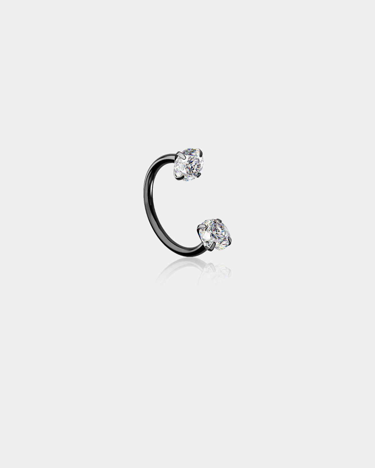 Threadless CZ Horseshoe Nose Ring