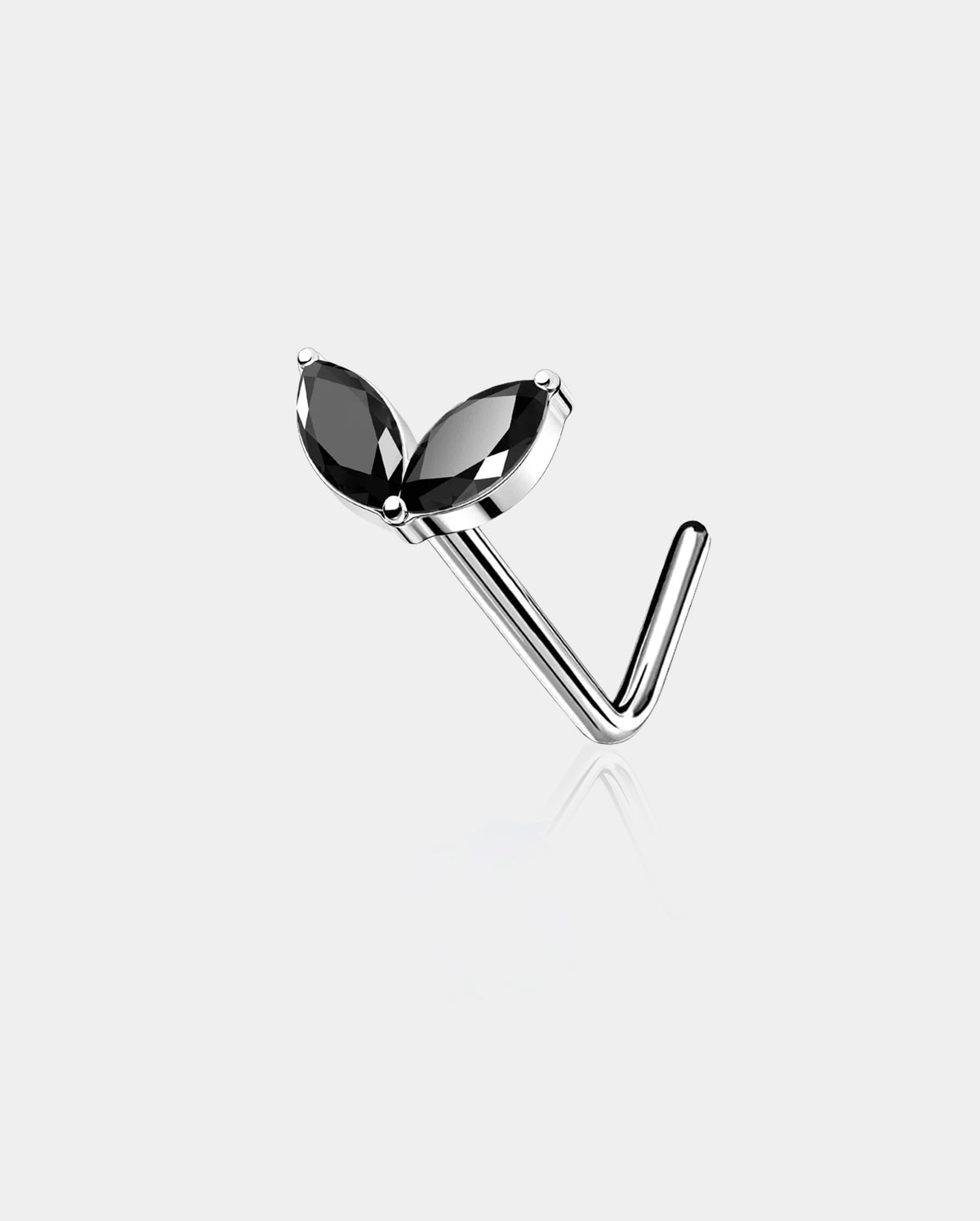 black titanium nose stud