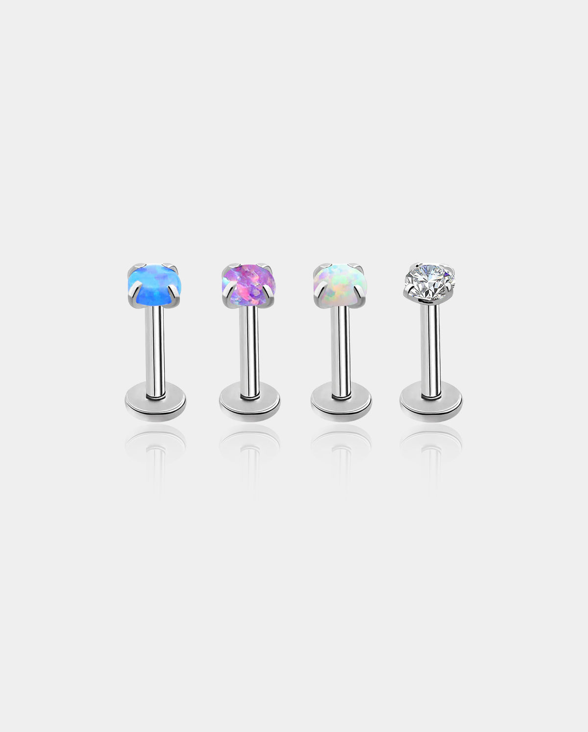 oufer opal labret studs for ears