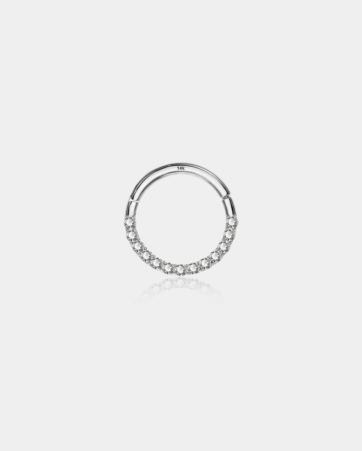 white gold septum ring - OUFER BODY JEWELRY