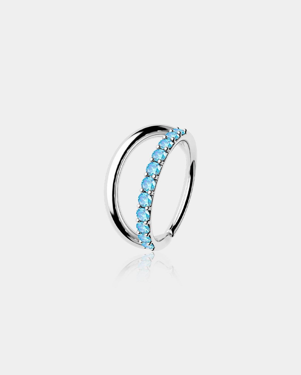 Corlorful Half CZ Double Seamless Nose Ring