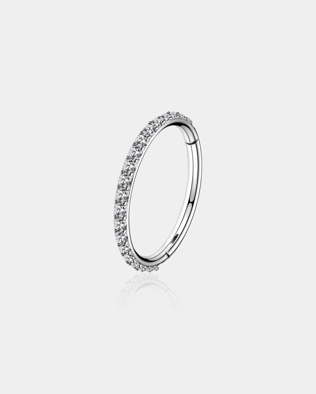 18G CZ Hinged Segment Nose Ring