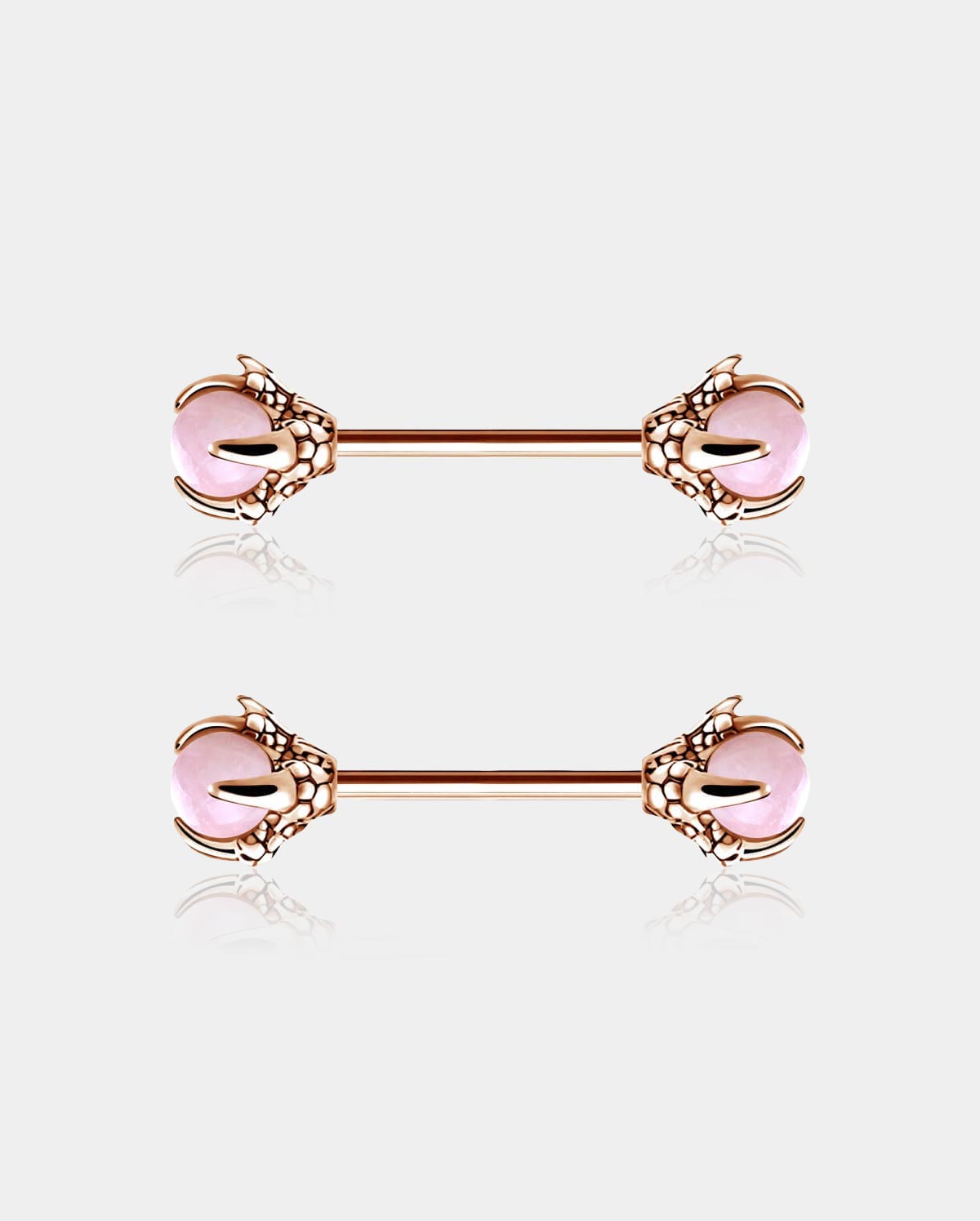 2Pcs Dragon Claws Gemstone Nipple Barbell Pair