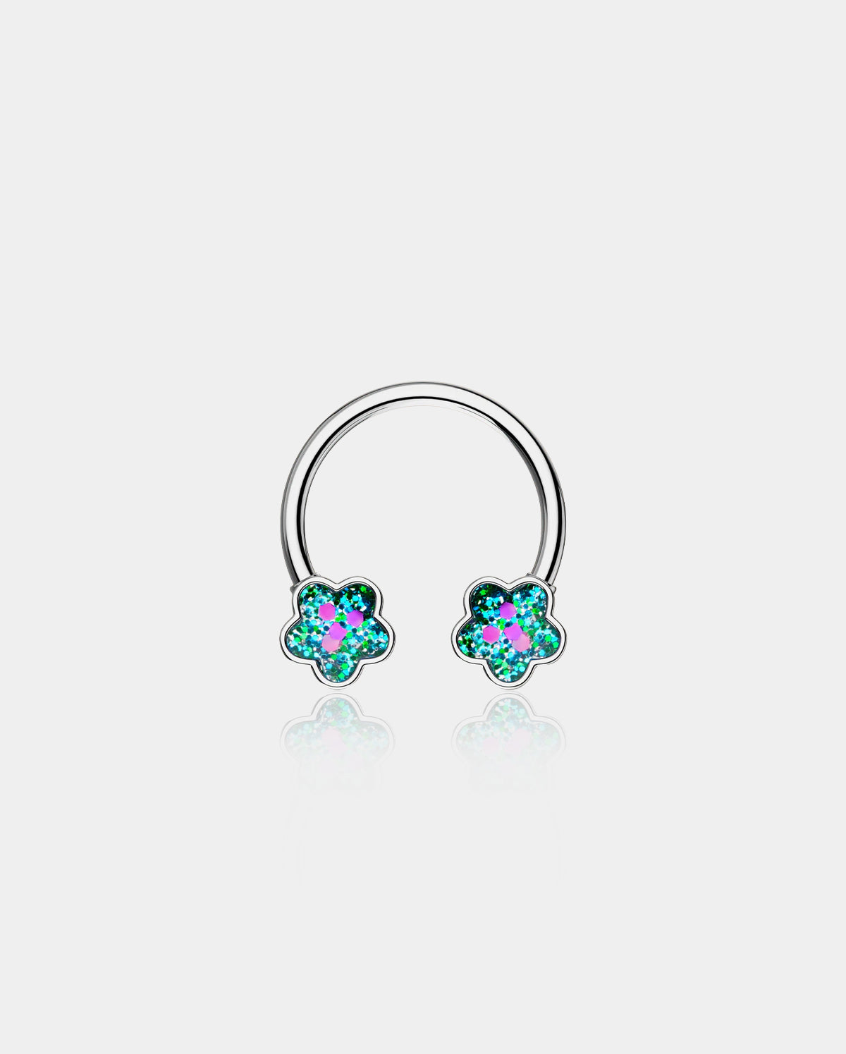 oufer glitter flower septum ring