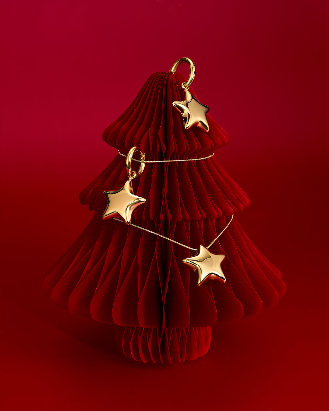 Hollow Bubble Star Pendant Necklace