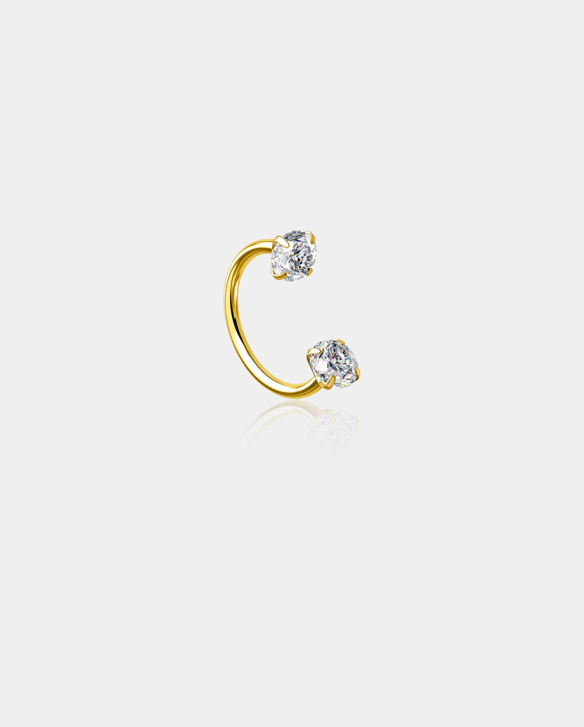 Threadless CZ Horseshoe Nose Ring