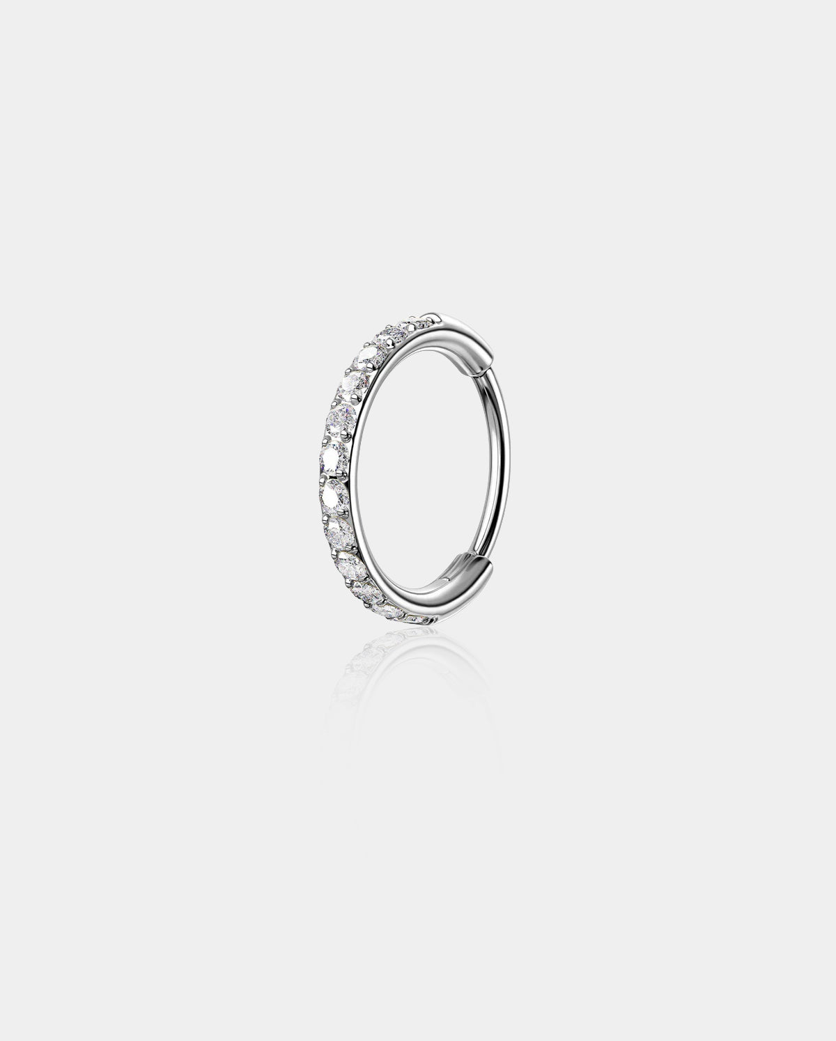 Micro CZ Hinged Segment Nose Ring