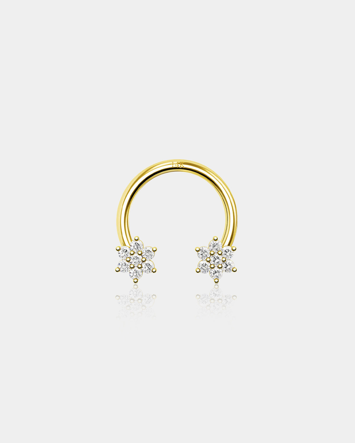 14k gold horseshoe septum ring