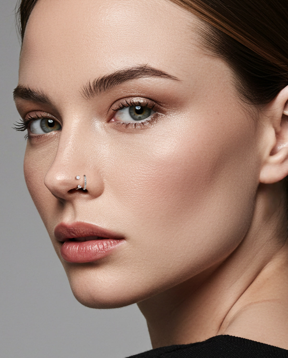 horseshoe nostril piercing