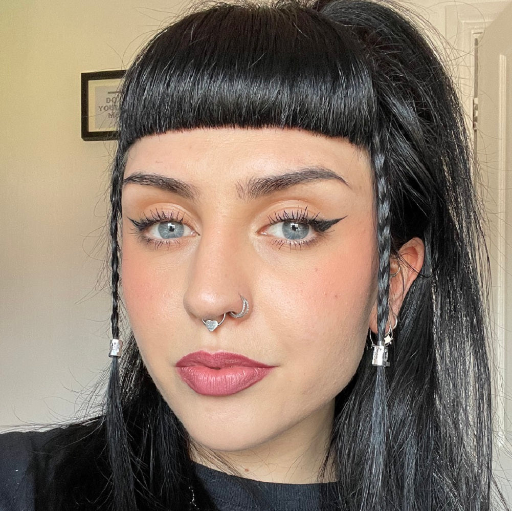 CZ Double Hoop Segment Nose Ring
