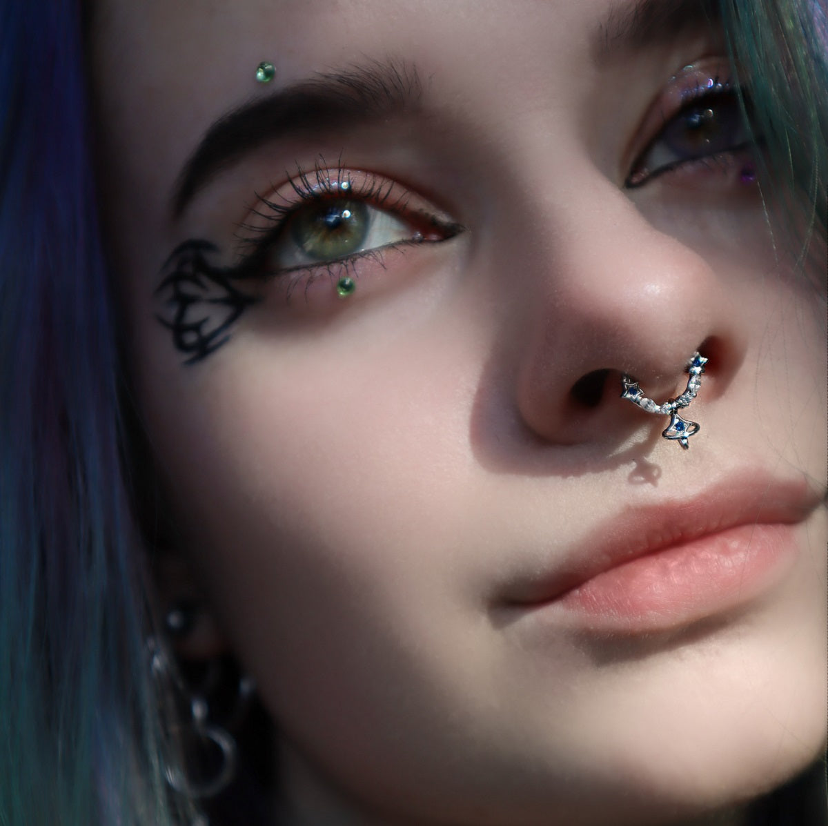 Celestial Star Segment Daith Septum Ring