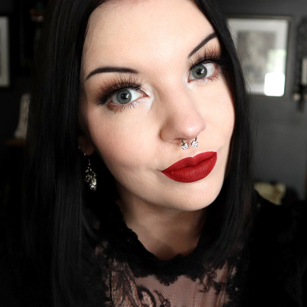 Cute Cat Horseshoe Septum Ring