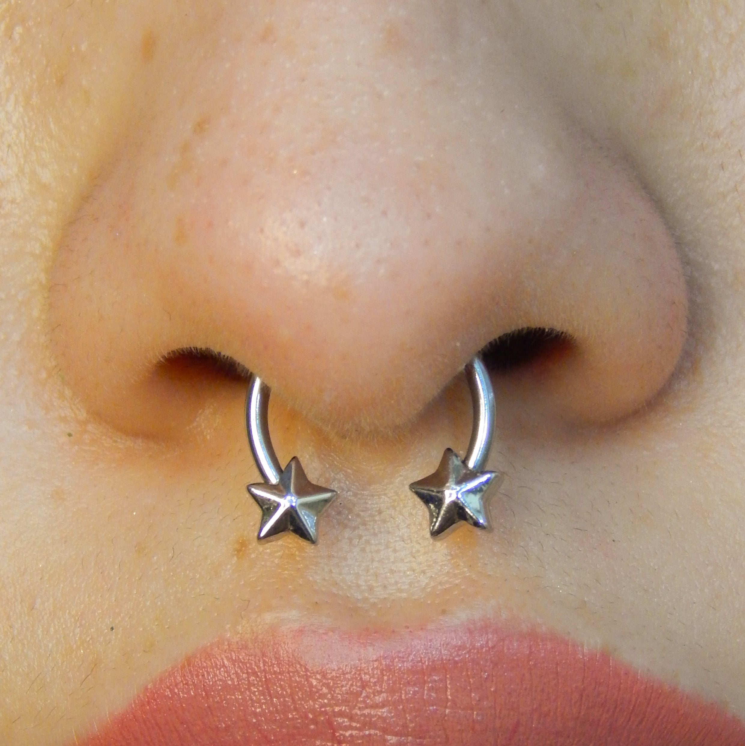 Nautical Star Horseshoe Septum Ring