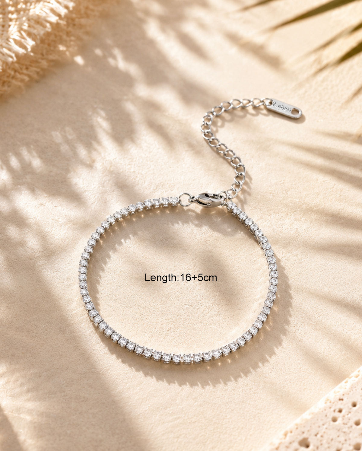 2mm Clear CZ 18K Plated Tennis Bracelet
