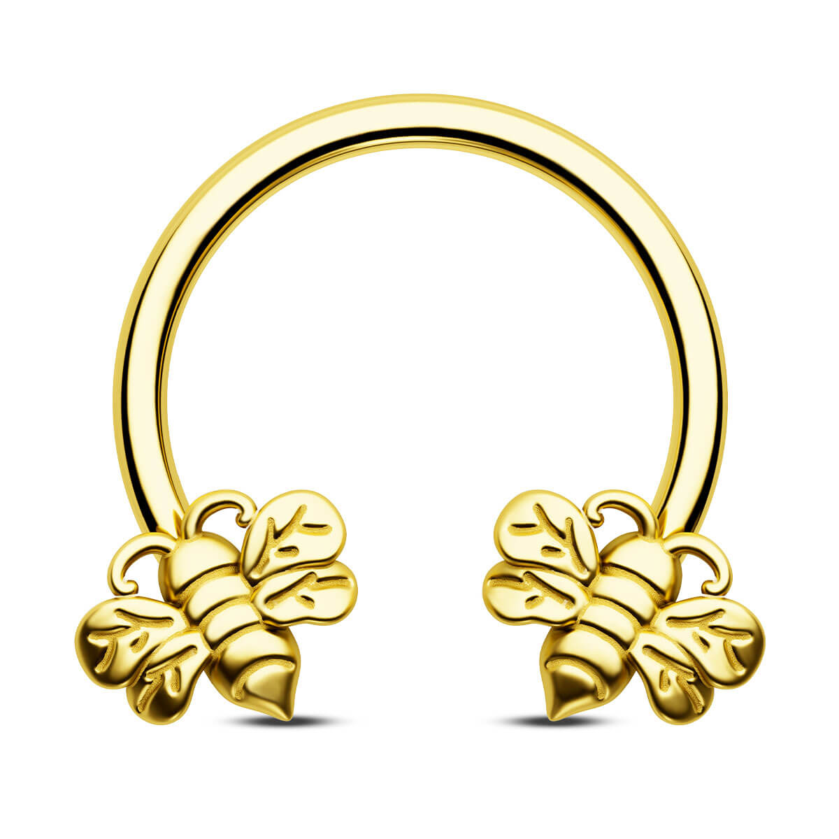 gold bee septum ring